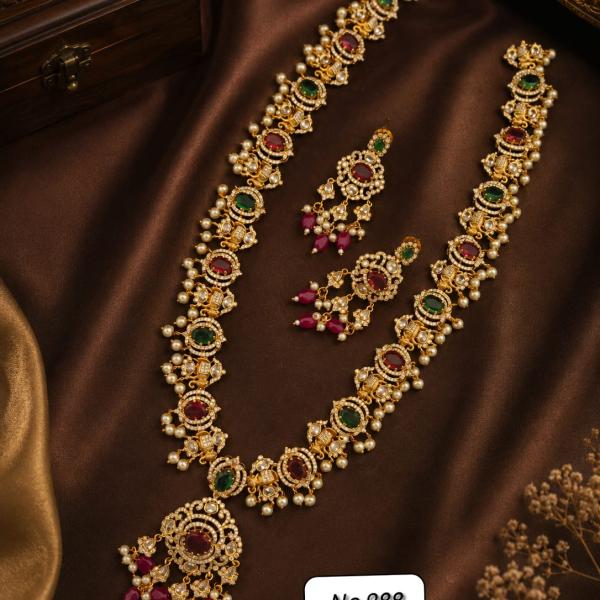 Antique Gold Ruby & Emerald Haram Set | CML JEWELLERS