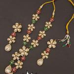 Antique Gold Temple Necklace Set with Earrings | CML JEWELLERS