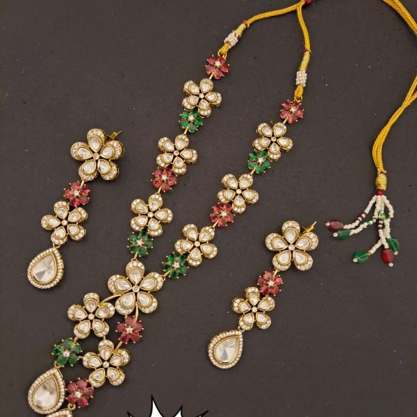 Antique Gold Temple Necklace Set with Earrings | CML JEWELLERS