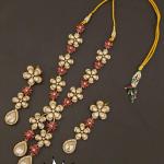 Antique Gold Temple Necklace Set with Earrings | CML JEWELLERS