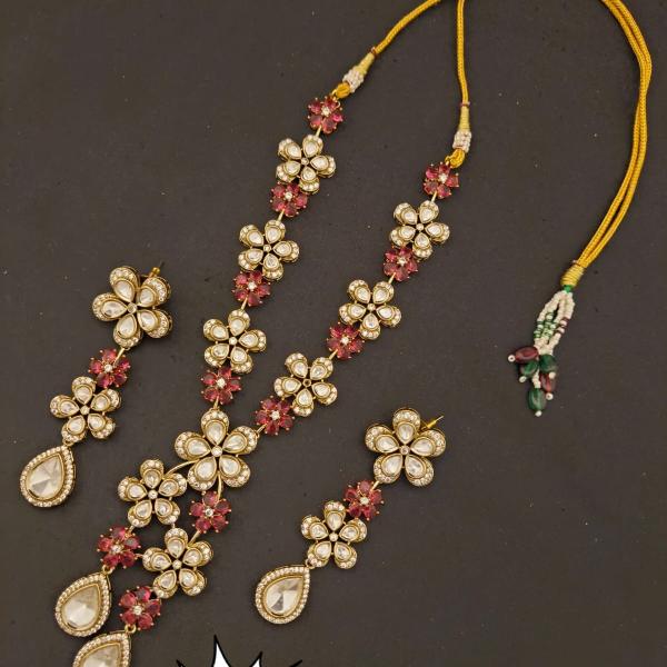 Antique Gold Temple Necklace Set with Earrings | CML JEWELLERS