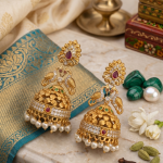 Traditional Antique Peacock Jhumka Earrings
